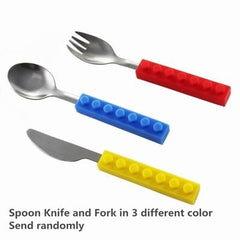 3PCS Creative bricks silicone stainless steel Portable Travel Kids - TheraplayKids