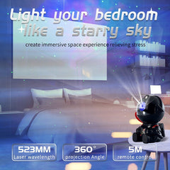 Astronaut Star Projector Night Light LED Starry Sky Galaxy Lamp For - TheraplayKids