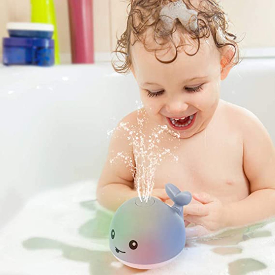 Baby Bath Toys Spray Water Whale LED Light Up Bath Toys for Kids - TheraplayKids