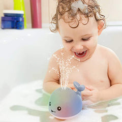 Baby Bath Toys Spray Water Whale LED Light Up Bath Toys for Kids - TheraplayKids