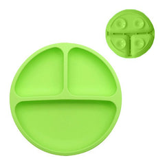 Baby Silicone Dining Plate Kids Feeding Plate Sucker Bowl Solid Cute - TheraplayKids