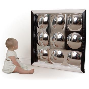 Black and White Soft Frame Bubble Mirror - TheraplayKids