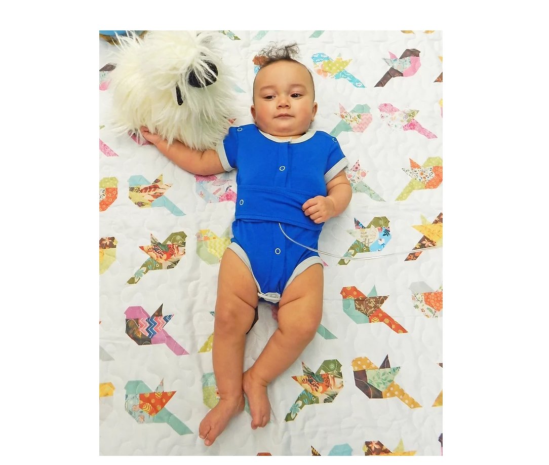 Boys Kozie Medical and G-Tube One-piece Bodysuit - The Charlie - TheraplayKids