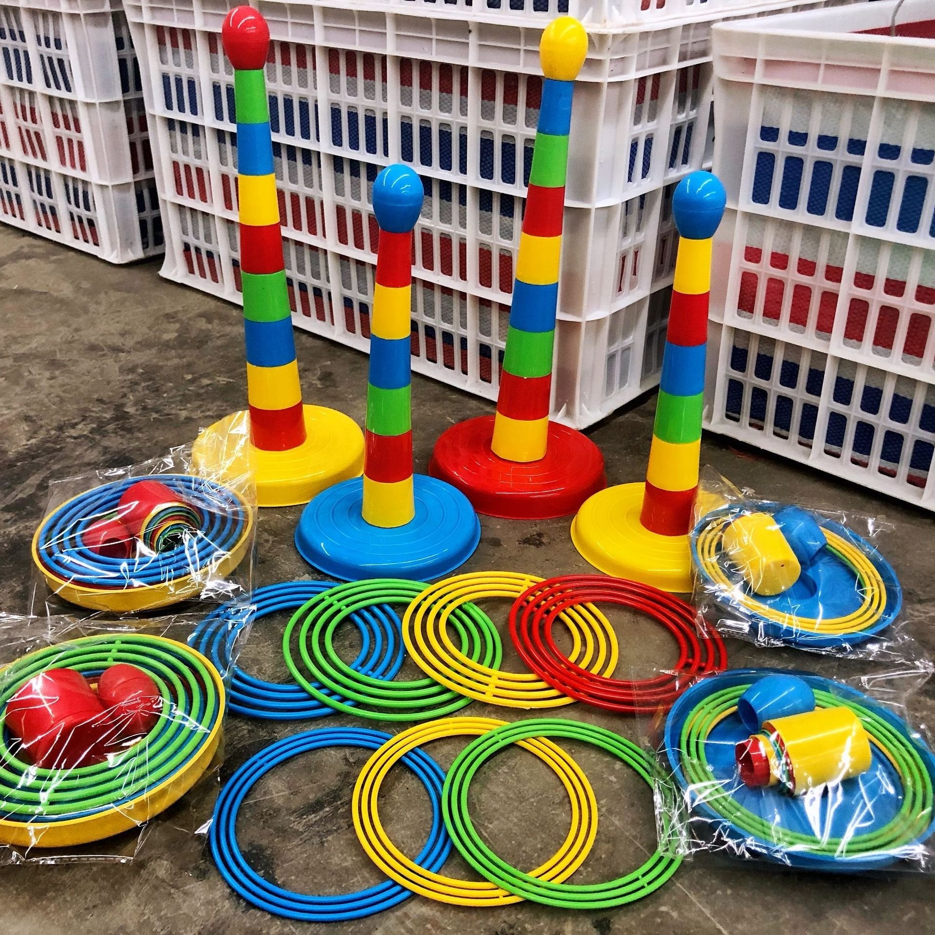 Children Outdoor Fun & Toy Sports Circle Ferrule Stacked Layers Game - TheraplayKids