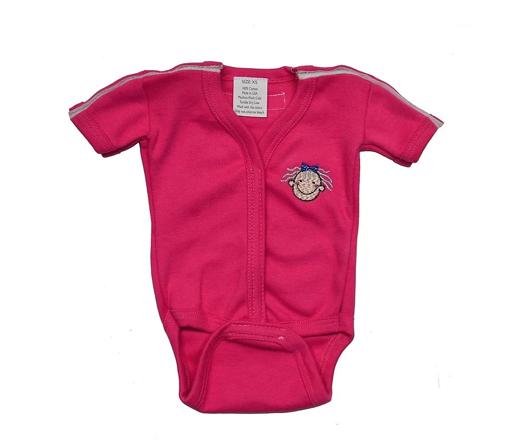 Girls Medical & G-Tube Accessible Short One-Piece Bodysuit - TheraplayKids