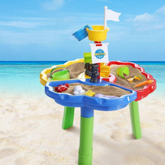 Keezi Kids Beach Sand and Water Sandpit Outdoor Table Childrens Bath