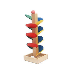 Montessori Kids Educational Toy Blocks Wood Tree Marble Ball Run Track
