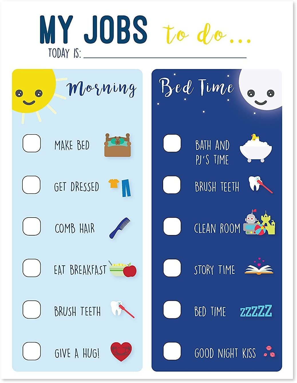 Morning and Bedtime Responsibility Chart