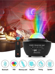 Projector Starry Sky/Moon/Water Ripple Bedroom Led Night Lamp USB