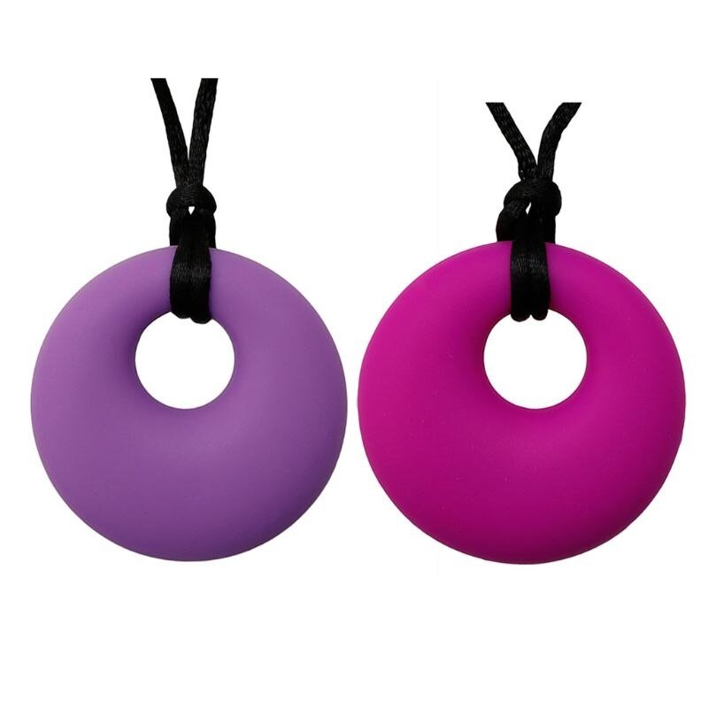 round sensory chew necklace for boys girls adults 2 pack 246623