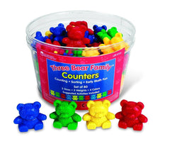 The Original Three Bear Family® Basic Four Colour Counter Set of 80 - TheraplayKids