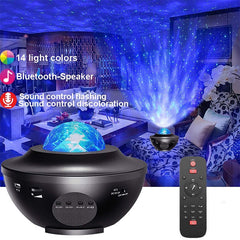 USB LED Star Projector Night Light Music Starry Water Wave LED Light - TheraplayKids