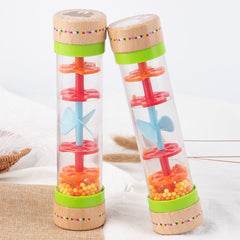 Wooden Simulated Rain Sound Board Hourglass Baby Orff Musical Sensory - TheraplayKids