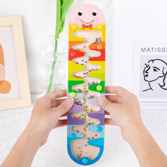 Wooden Simulated Rain Sound Board Hourglass Baby Orff Musical Sensory - TheraplayKids
